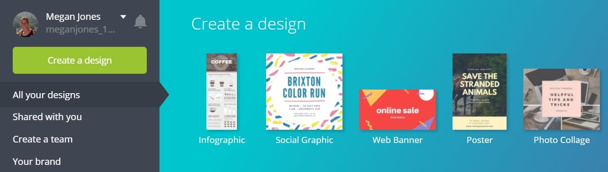 How to make infographics with Canva - Create a Design