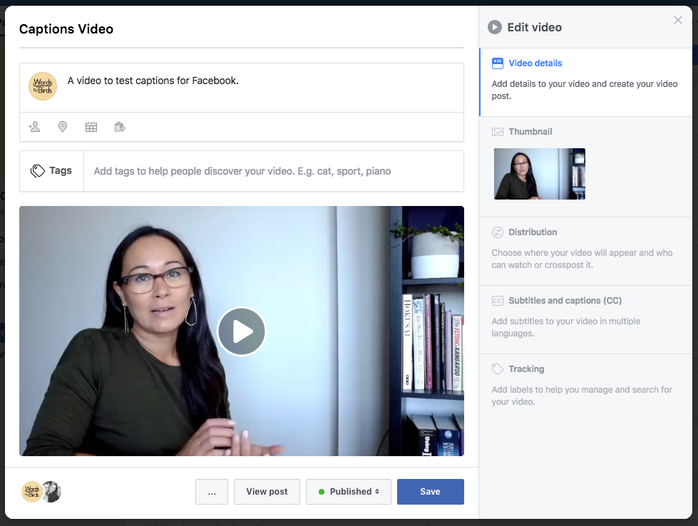 Edit Facebook video