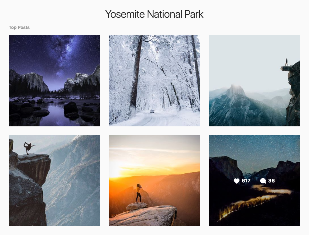 Instagram Marketing Strategy - Yosemite National Park Instagram