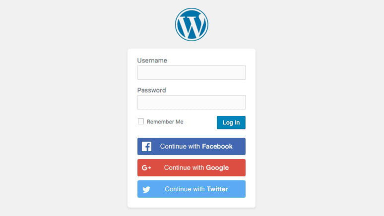 WordPress social login