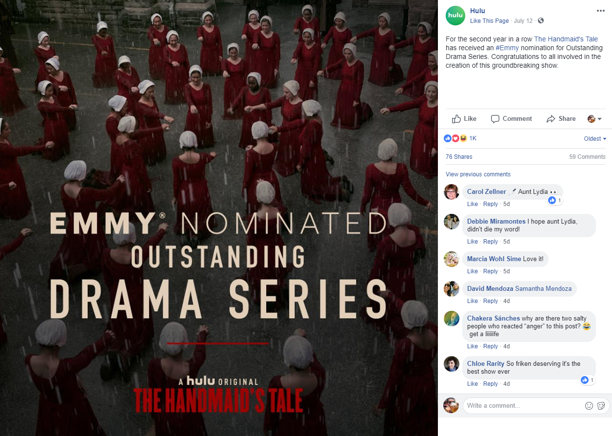 hulu facebook