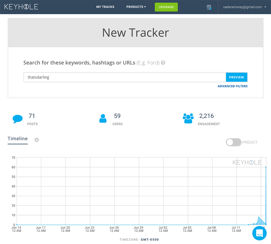 Keyhole Instagram analytics tools