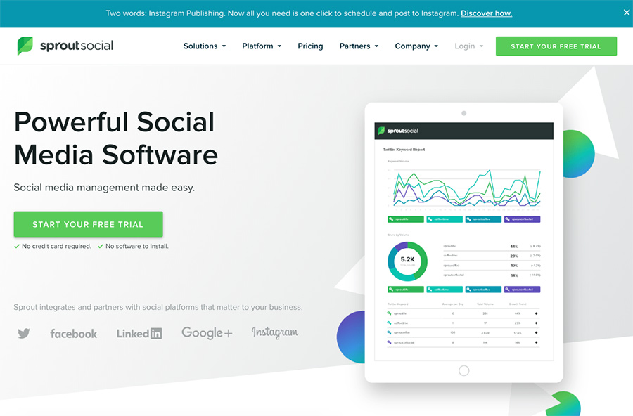 Sprout Social Instagram analytics tools