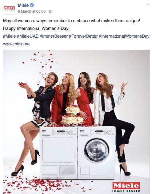 Miele International Women's day social media for business