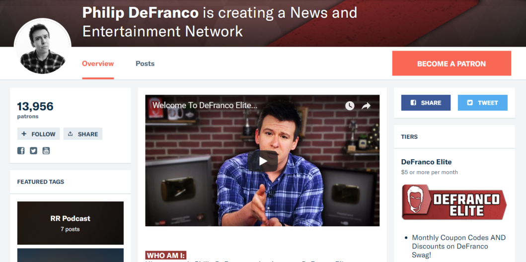 Phil Defranco Patreon